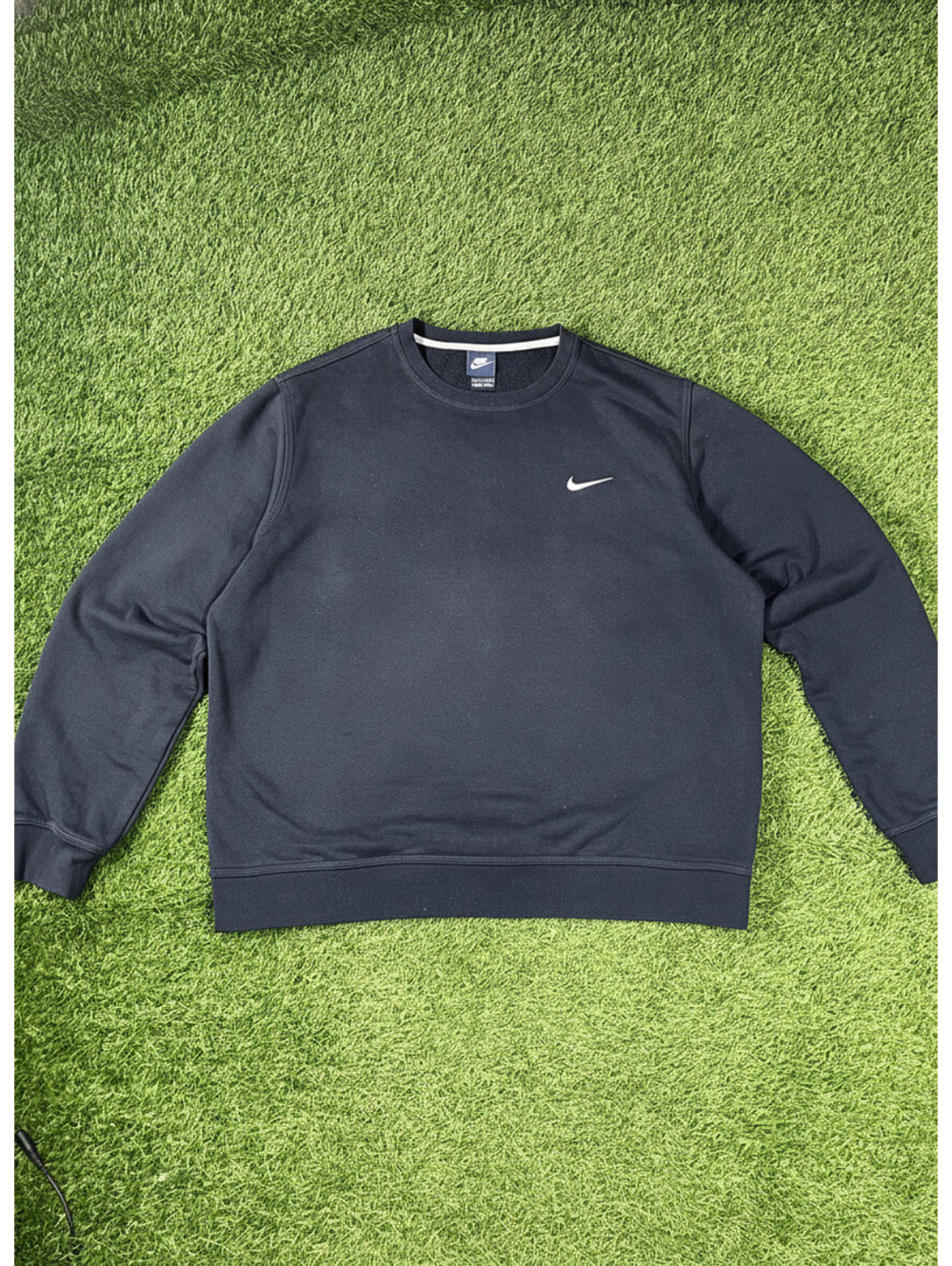 Vintage Nike Crew Neck Sweatshirt Black Cotton Mens Size XL